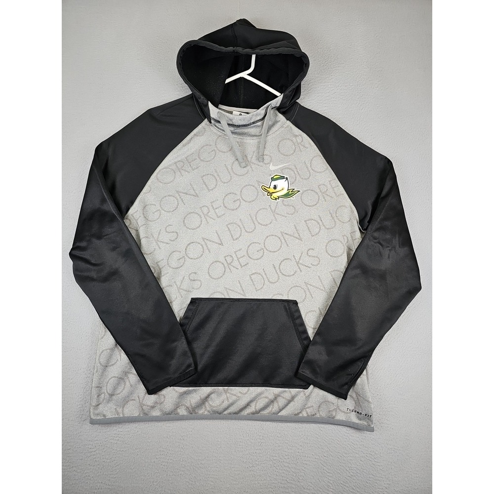 Oregon Ducks Nike Therma-Fit Hoodie Women's XL Gray/Black Sweatshirt 32462X